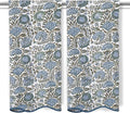 Ridhi Asparagus Green Hand Block Print Waffle Scallope Cotton Bath Towel Set of 2, 27x54, Quick-Dry, Absorbent, Luxury Handmade Towel for Bath, Spa, Beach, Gift for Spring, Easter, Valentine