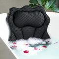 Bath Pillows for Tub, Bath Pillow, Bathtub Pillow, and Luxury Bath Accessories for Head, Neck & Back Support, Relaxing Spa Bath Tub Pillow with 6 Strong Suction Cups (Black)