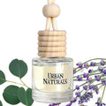 Urban Naturals Car Air Freshener Diffuser 1 Pack - Eucalyptus Lavender Scent, 45+ Days Long Lasting Fragrance, Made in USA, Glass & Wood, Hanging Design + Vent Cip, Easy to Use