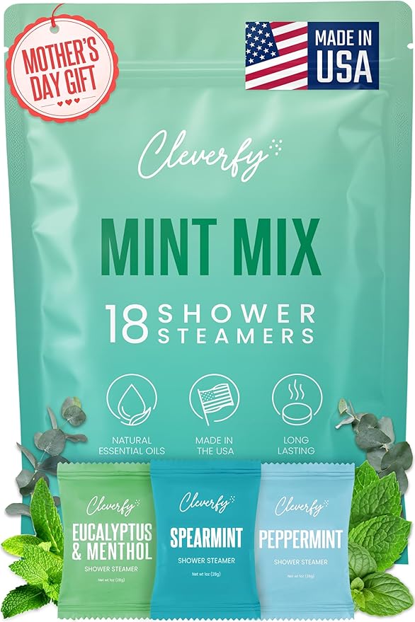 Cleverfy Shower Steamers Aromatherapy - Mothers Day Gifts for Mom, Wife from Husband, Grandma, Daughter and Sister - Birthday Gifts for Women, Mom, Teens, Girlfriend and Her - 18 Tablets