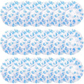 18Pcs Plastic Shower Caps for Women Waterproof Bath Caps Bathing Hair Cap Reusable Shower Caps for Shower,Spa,Salon,Housework,Girls,Home,Travel (Blue-Flower)