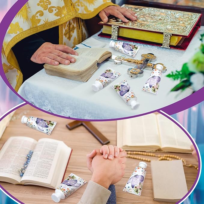50 Pack Christian Hand Lotion Bulk Gifts for Women Mother's Day Gifts Bible Mini Travel Hand Lotion for Women Church Appreciation(Butterfly)