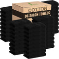 GREEN LIFESTYLE Black Bleach Proof Towels Bulk Sets 100% Cotton 16' X 25' Premium Spa Quality, Super Soft and Absorbent for Gym, Pool, Spa, Salon and Home 96 Pack