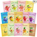 14 Pack Fruit Face Masks Skincare for Kids, Sheet Hydrating Facial Mask for All Skin Types, Bulk Collagen Face Mask for Women Skin Care, Birthday Party Spa Gifts for Teens Girls