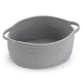 Happyiren Cute Woven Storage Basket with Handle, Baskets for Gifts Empty, Gift Baskets for Valentines Day Birthday Baby Shower Raffle Burr Fundraiser, Decorative Organizer Box for Baby Toy Pet