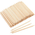 EWVVSS 600 Pcs 4.5 Inch Orange Sticks for Nails Double Sided Multi-Use Wooden Cuticle Pusher Sticks Manicure Pedicure Tool Cuticle Sticks or Eyebrow Waxing Sticks for Facial Hair Removal