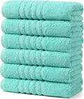 Aibaser Towels 6 Pack Bath Towel for Bathroom, 100% Cotton (24 x 48 Inches) High Absorbency Quick Drying (Light Green)