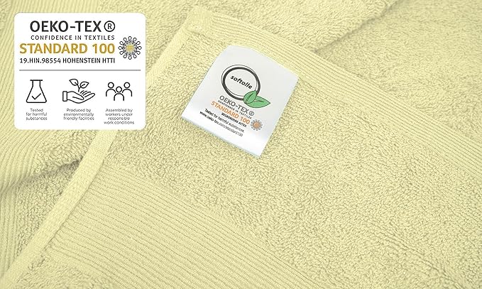 Softolle Luxury Bath Towels Set of 4 (27” x 54”) | Towels for Bathroom | Super Soft | Highly Absorbent Towels for Home, Spa, Gym (Cream)