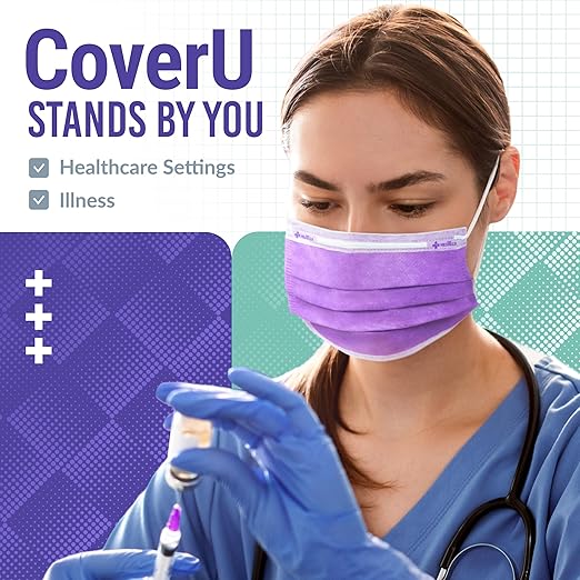 Medtecs Face Mask Disposable – Available in 50 & 2,000 pcs – ASTM Level 1, 3-Ply Breathable, Soft Fit – Adult Size – Ideal for Commuting & Daily Wear