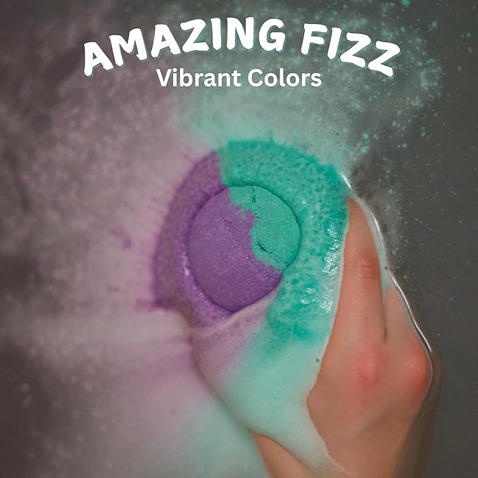 EvolutionUSA 6pc Epic Superhero Bath Bombs for Kids – Childrens Super Hero Bath Bombs Toy Inside, Organic Bathbomb with Surprise, Superhero Bath Fizzers, Lush Bathbombs Easter, Christmas, Birthday
