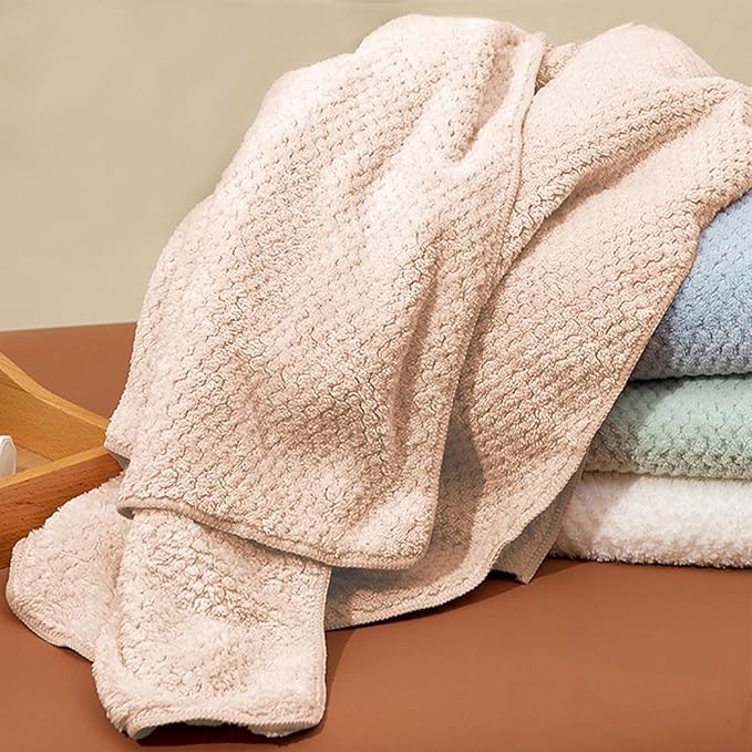 2 Pack Bath Towel Set, Lightweight Waffle Bath Towel Set, Microfiber Super Soft Highly Absorbent, Sturdy Quick Drying Towels for Bathroom, Gym, SPA, Yoga (2 Piece 27" x 55", Coffe)