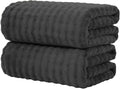 KBY Bath Towels Set of 2, Extra Large Bath Sheets 40X80 Inches,Quick Dry, Ultra Soft & Super Absorbent Oversized Bathroom Towel Sets for Adults, Gym, Spa, Pool & Hotel（Charcoal Gray）