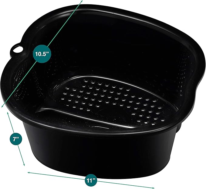 AllSett Health Foot Soaking Bath Basin – Large Size for Soaking Feet | Pedicure and Massager Tub for At Home Spa Treatment | Callus, Fungus, Dead Skin Remover