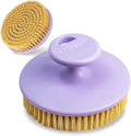 GOLDEZLUX® Dry Body Brush Cruelty-Free Firm Bristles Exfoliate Promote Smooth Skin, Dry Brushing Stimulate Blood Flow, Lymphatic Drainage, Prevent Ingrown Hair - Large Size & Comfortable Grip (Purple)