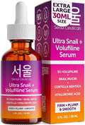 SeoulCeuticals Volufiline Serum + Snail Mucin - Extra Large 30ml 100% Sederma Volifiline Korean Skincare - Volufine Plumping Skin Care for Face 1oz