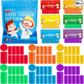300 Count Bath Color Tablets for Kids, Non-Toxic & Fragrance-Free Fizzies Tablets, 6 Vibrant Water Colors, Kid-Friendly Bath Bombs Set for Fun Bath Time, Ideal for Kids Ages 3+