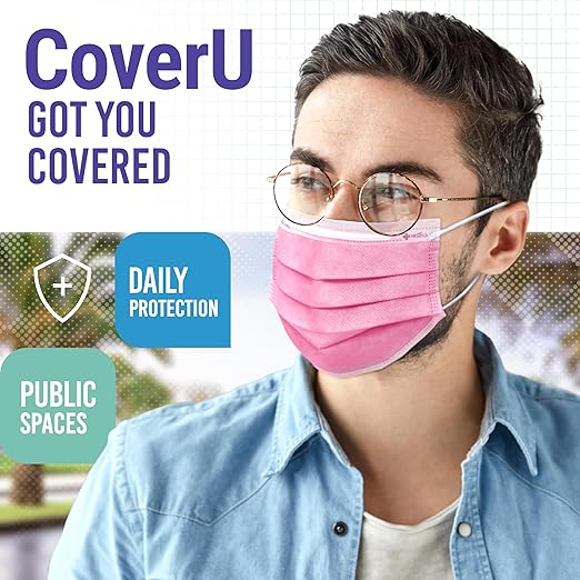 Medtecs Face Mask Disposable – Available in 50 & 2,000 pcs – ASTM Level 1, 3-Ply Breathable, Soft Fit – Adult Size – Ideal for Commuting & Daily Wear