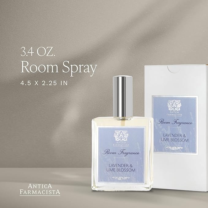 Antica Farmacista Room Spray - Elegant House Spray - Long-Lasting, Room Fragrance - Luxury Gift for Housewarming - Lavender & Lime Blossom, 3.4 fl oz
