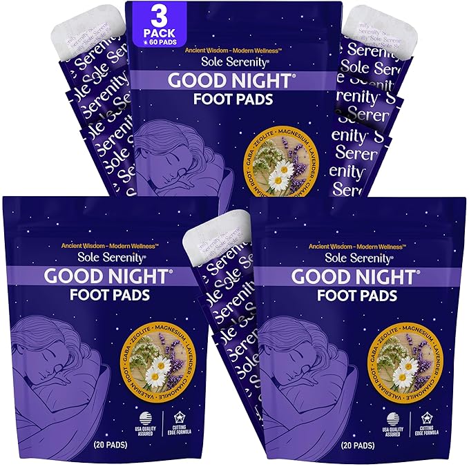 Sole Serenity Good Night Foot Pads for Feet (Good Night - 3 Pack)