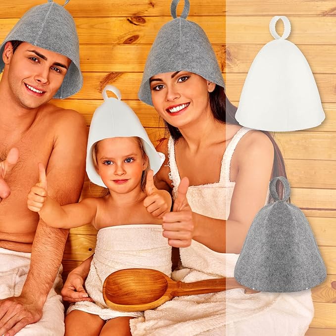 JaGely Sauna Hat for Men Women Sauna Hat Vaporarium Cap Russian Banya Cap for Bath House Accessories