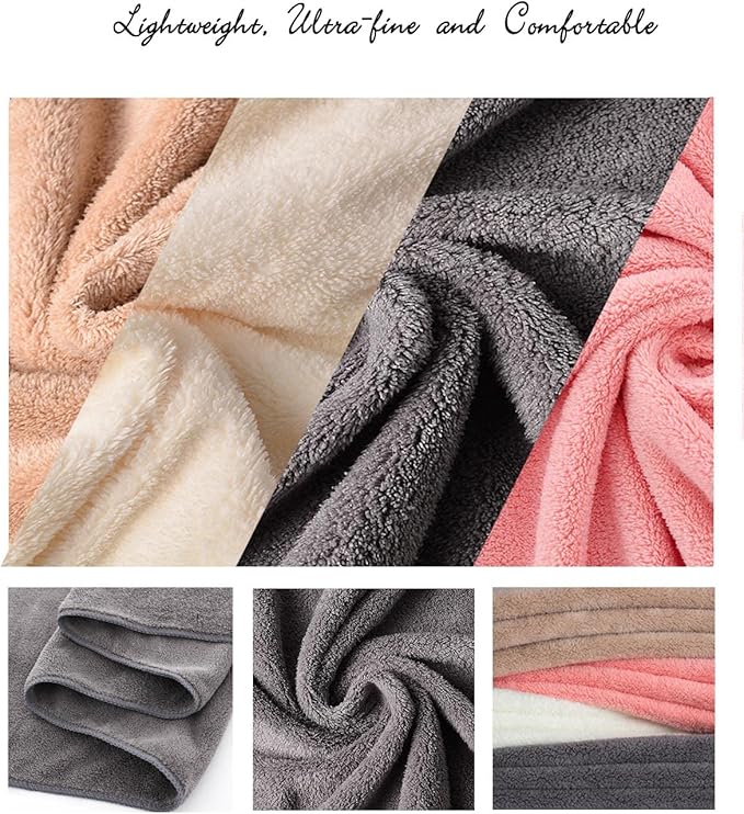Lumimi Towels 3 Piece Very Soft Microfiber Bath Sheet Towel Set Super Absorbent Light Quick Dry and Durable, 55" L x 27" W, 3 Pack Dark Grey