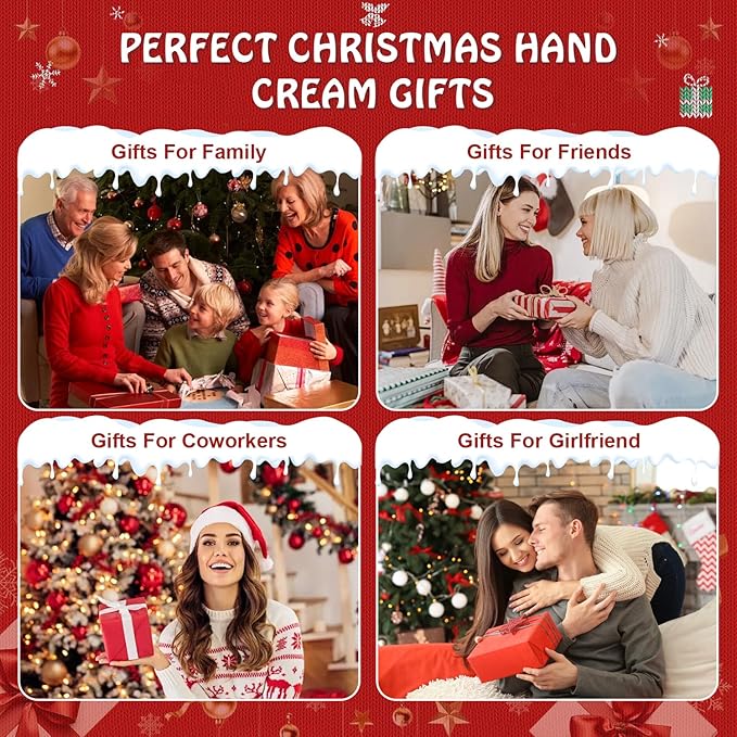 40 Pack Bulk Christmas Gifts, Mini Hand Cream Set, Bulk Christmas Gifts for Corworkers, Hand Lotion Travel Size, Stocking Stuffers for Women, Hand Creams for Dry Cracked Hands, Small Holiday Gifts