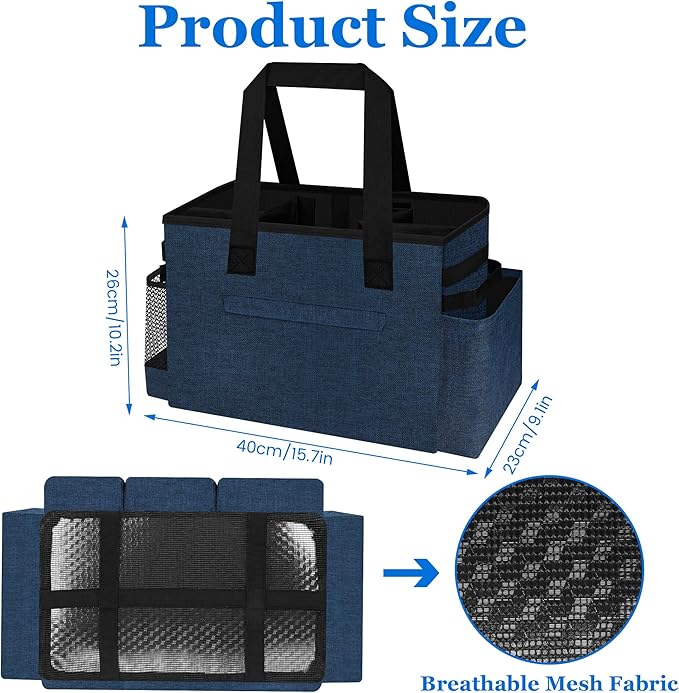 Joe & JoseRin Hot Tub Chemical Storage Bag, Pool Cleaning Caddy Tool Organizers Bag, Essential Spa Accessories with Pockets Handle, Heavy Duty Multifunctional Storage Garden Carry Tote Bag