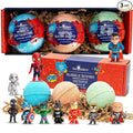 Superhero Bath Bombs for Kids with Surprise Toys Inside (3 Pack) - Large Bubble Bomb for Boys & Girls - Fizzies, Relaxing Aromas, USA Made, Skin-Safe, Stain-Free by Two Sisters