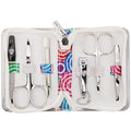 3 Swords Germany - brand quality 6 piece manicure pedicure kit set for professional finger & toe nail care with synthetic leather case - Made in Germany - colored