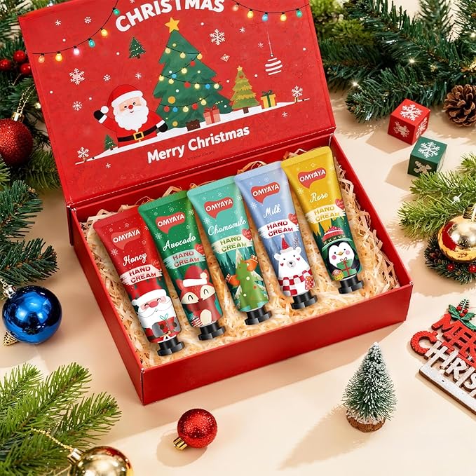 40 Pack Bulk Christmas Gifts, Mini Hand Cream Set, Bulk Christmas Gifts for Corworkers, Hand Lotion Travel Size, Stocking Stuffers for Women, Hand Creams for Dry Cracked Hands, Small Holiday Gifts