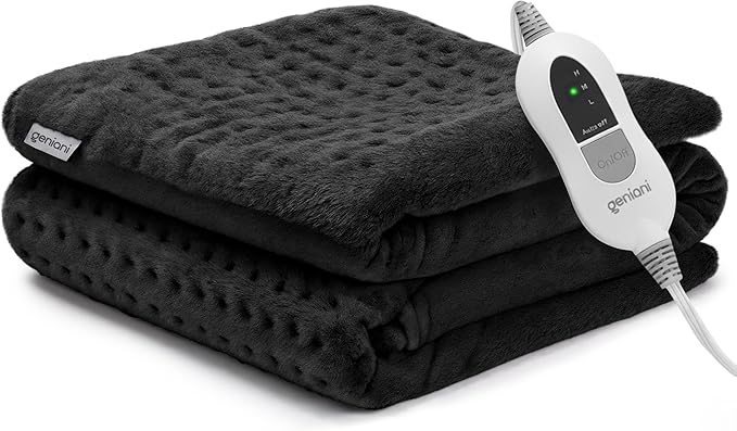 GENIANI Electric Heating Pad for Back Pain & Cramps Relief, Electric Throw, Auto Shut Off, Machine Washable, Moist Heat Pad for Neck & Shoulder - Mother’s Day Gifts, 12x24