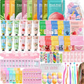 156 Pcs Spa Party Supplies Bulk Gifts for Women, Include Facial Mask, Face Cream, Hand Creams, Lip Balms, Under Eye Patches, Lip Mask, Foot Bath Bombs, Sleepover Spa Party Favors