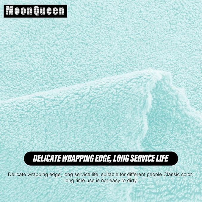 MOONQUEEN Ultra Soft Premium Washcloths Set - 12 x 12 inches - 72 Pack - Quick Drying - Highly Absorbent Coral Velvet Bathroom Wash Clothes (Frozen Blue)