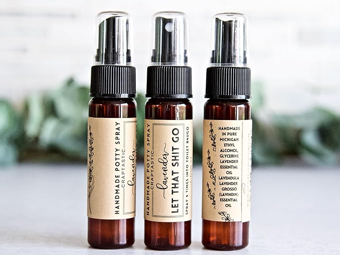 Funny Stocking Stuffer - Pre-Poop Toilet Spray 1 Fl Oz - Lavender Scent - Gag Gift Ideas For Adult Men And Women – Travel Size Essentials 5 Below