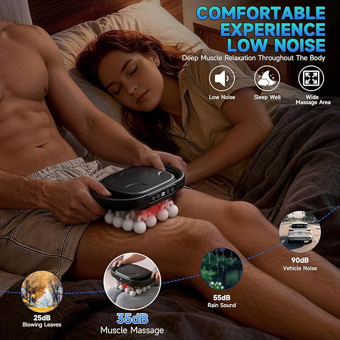 TanSon New 16 Head Deep Tissue Massage Gun,Electric Back Massager with 10/20/30 Min Timer Settings,Cordless Handheld Massager Percussion Massage Gun Shoulder/Arm/Leg/Foot/Full Body Muscle Pain Relief