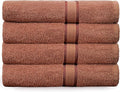 COTTON CRAFT Ultra Soft Bath Towels - 100% Cotton 4-Pack Plush Absorbent 580 GSM Luxury Bath Towels – Quick Dry Durable Machine Washable Oversized Towels for Bathroom Spa Gym – Mocha