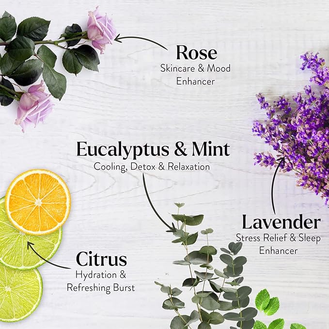 Miracle Made Aromatherapy Shower Steamers Variety Pack – Essential Oil Scented Shower Bombs for Relaxing, Refreshing Self-Care – 6 Shower Melt Tablets with Dried Flowers