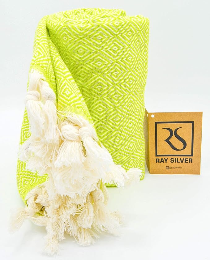 Turkish Beach Towel Oversized Clearance XL 40x71- Sand Free - 100% Cotton Soft Quick Dry - Extra Large Blanket Travel and Pool Towels for Adults- Cloud Sandproof, Beach Essentials for Women