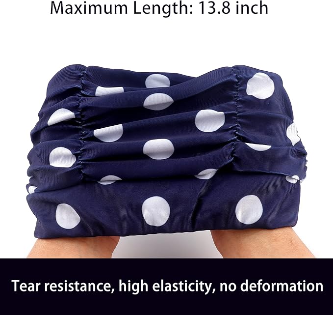 Swim Caps for Women Swimming,1 Pcs Fabric Nylon Cloth Swim Cap, Comfort Pleated Swimming Cap for Long Hair, Not Waterproof Elastic Bathing Caps, Swim Hat Keep Hairstyle Unchanged