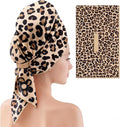 1 Pcs 40 x 24 Inches Large Microfiber Hair Towels Quick Dry Hair Towel Wrap for Women, Suitable for Home, Recreation, Beach, Yoga, Gym, Camping, Etc (Leopard)