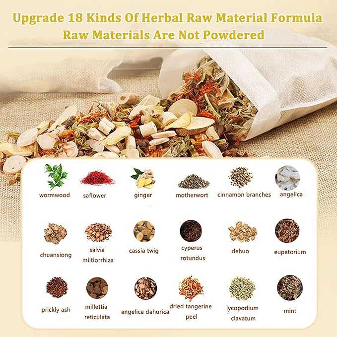 30 Pcs Body Herbal Detox Foot Soak To Remove Toxins,Lymphatic Drainage Ginger Foot Detoxing Soak for Relieve Fatigue Dispel Cold and Remove Dampness 艾草泡脚足浴包
