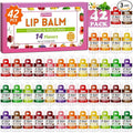 Yopela Mini Lip Balm Bulk 42 Pack, Natural Lip Balms with Vitamin E and Coconut Oil, Moisturizing and Nourishing Dry Cracked Lips,14 Flavors Chap Sticks Small Gift Party Favors for Kids Adults