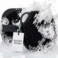 Silicone Body Scrubber for Shower - Exfoliating Body Brush with Non-Slip Grip - Durable Loofah Alternative - Soft Bristles for Gentle Cleansing, High Lather & Quick Drying, Black