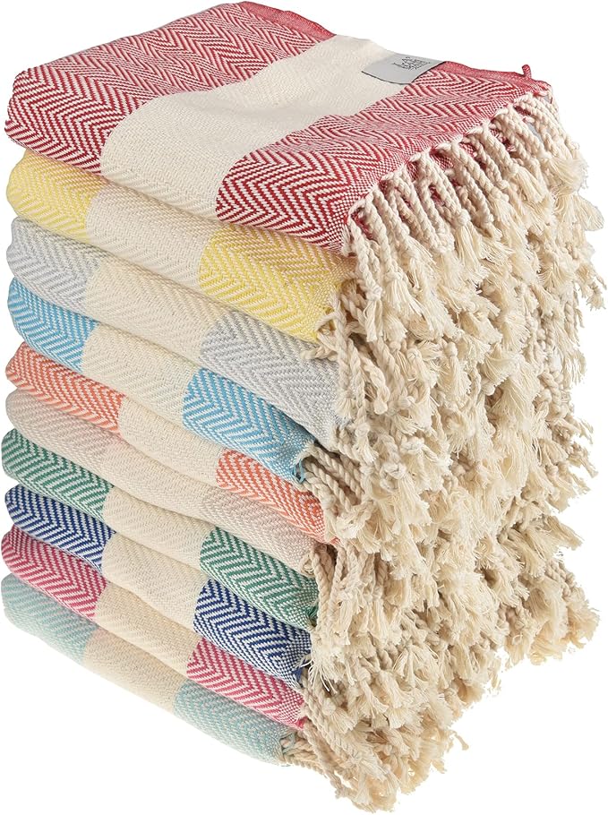 Personalized Embroidered Beach Towel | Throw Blanket, Easy Carry Sand Free, Highly Absorbent, Quick Dry, Turkish Towels for Travel Camping Bath Sauna Beach Gym Pool Yoga SPA by Lahammam, Herring, Aqua