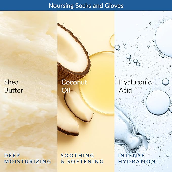 Epielle Intensive Repairing Hand Mask 6 Pairs, Soften with Coconut Oil & Milk Extract, Deep Moisturizing Gloves for Dry, Rough Skin, Self Care Gifts for Women, Spa Kit, Mothers Day Gifts