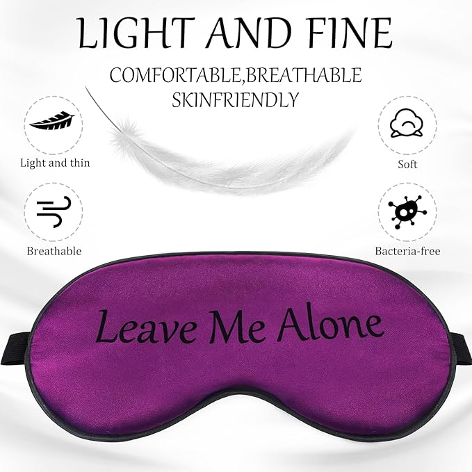 8 Pieces Funny Sleep Mask Silk Eye Mask with Adjustable Strap Soft Cute Blackout Blindfold Eye Cover for Women Men Full Night's Sleep, Travel, Nap, Meditation(Classic Colors)