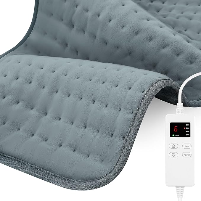 NBKLS Heating Pad for Back and Shoulder, Heating Pads for Women/Men 6 Heat Settings Fast Heat, Heating Pads Large for Valentines Birthday Mothers Day Christmas Gift