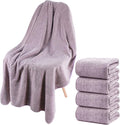 SEISSO 4 Pack Extra Large Bath Towels 63"x35", Bath Sheets for Sensitive Skin 70% Polyester 30% Viscose Fiber from Bamboo, Super Soft, Highly Absorbent & Quick Dry, Oversized Shower Towels