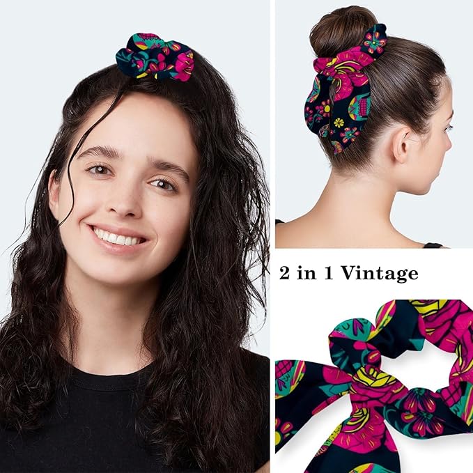 Scrub Cap with Hair Scrunchy, Ponytail Holder Surgical Cap