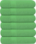KAHAF COLLECTION 6 Pack Bath Towels Set (27 x 54 Inches) 100% Ring Spun Cotton, Lightweight, Quick Dry, Highly Absorbent Towels (Light Green, (27x54) Inches)
